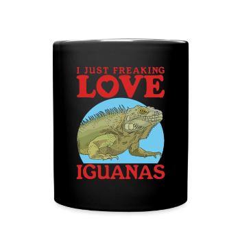 Iguane Reptile Lézard Iguanes Cadeau - Mug uni - noir - Devant