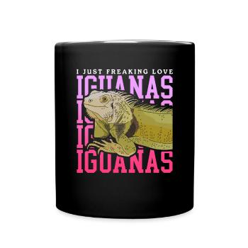Iguane lézard reptile Iguanes cadeau - Mug uni - noir - Devant