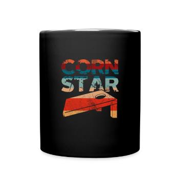 Cornhole - Tasse einfarbig - Schwarz - Vorne