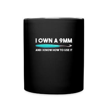 Crochet Knitting Sewing Seamstress Gift - Full Colour Mug - black - Front