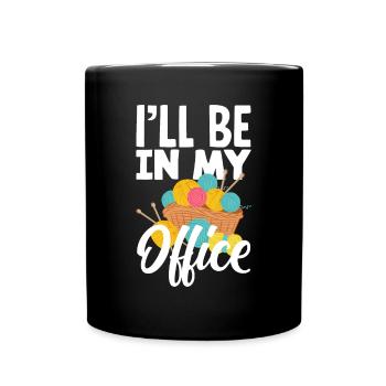 Funny Knitting Knitting Needle Gift - Full Colour Mug - black - Front