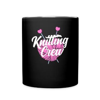 Funny Knitting Knitting Needle Gift - Full Colour Mug - black - Front