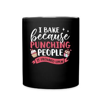 Cupcake Muffin Baking Gift - Full Colour Mug - black - Front