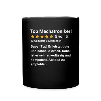 Top Mechatroniker - Tasse einfarbig - Schwarz - Vorne
