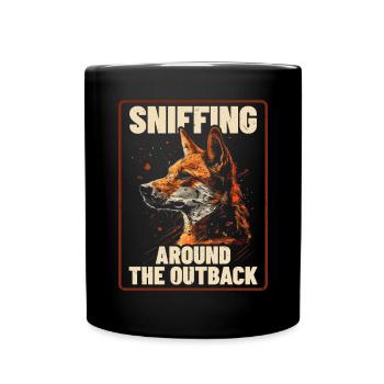 Dingo-Hund Westaustralien Australischer Dingo-Liebhaber - Tasse einfarbig - Schwarz - Vorne
