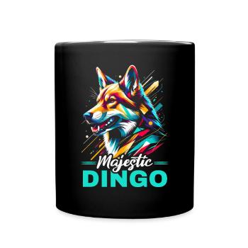 Dingo-Hund Westaustralien Australischer Dingo-Liebhaber - Tasse einfarbig - Schwarz - Vorne