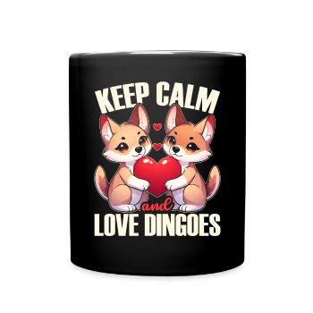 Dingo-Hund Westaustralien Australischer Dingo-Liebhaber - Tasse einfarbig - Schwarz - Vorne