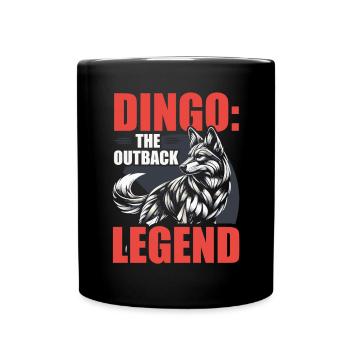 Dingo-Hund Westaustralien Australischer Dingo-Liebhaber - Tasse einfarbig - Schwarz - Vorne