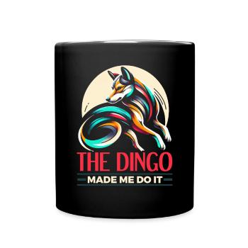 Dingo-Hund Westaustralien Australischer Dingo-Liebhaber - Tasse einfarbig - Schwarz - Vorne