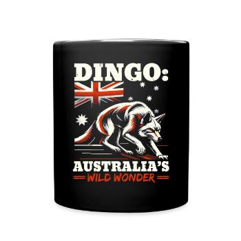 Dingo-Hund Westaustralien Australischer Dingo-Liebhaber - Tasse einfarbig - Schwarz - Vorne