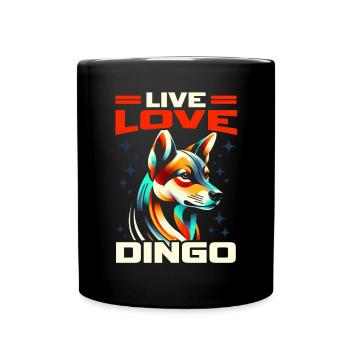 Dingo-Hund Westaustralien Australischer Dingo-Liebhaber - Tasse einfarbig - Schwarz - Vorne