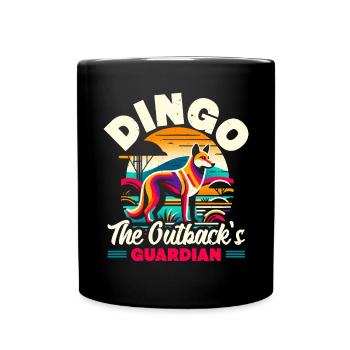 Dingo-Hund Westaustralien Australischer Dingo-Liebhaber - Tasse einfarbig - Schwarz - Vorne