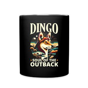 Dingo-Hund Westaustralien Australischer Dingo-Liebhaber - Tasse einfarbig - Schwarz - Vorne