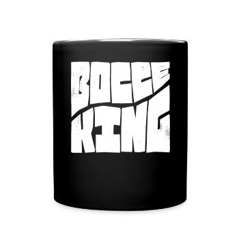 Bocce King Boccespieler Ball mit Jack Bocci Game - Tasse einfarbig - Schwarz - Vorne