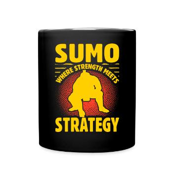 Sumo où la force rencontre la stratégie - Mug uni - noir - Devant