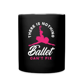 Süßes Ballerina Ballettänzerin Geschenk - Tasse einfarbig - Schwarz - Vorne
