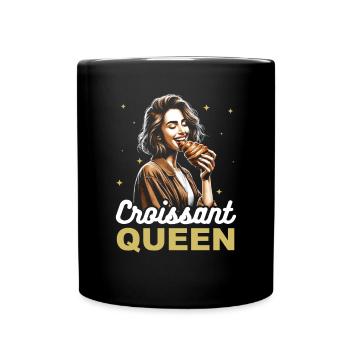 Croissant France Food Foodie French Breakfast - Full Colour Mug - black - Front