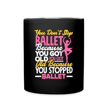 Süßes Ballerina Ballettänzerin Geschenk - Tasse einfarbig - Schwarz - Vorne