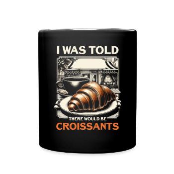 Croissant France Food Foodie Petit-déjeuner français - Mug uni - noir - Devant
