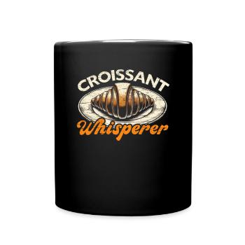 Croissant France Food Foodie French Breakfast - Full Colour Mug - black - Front