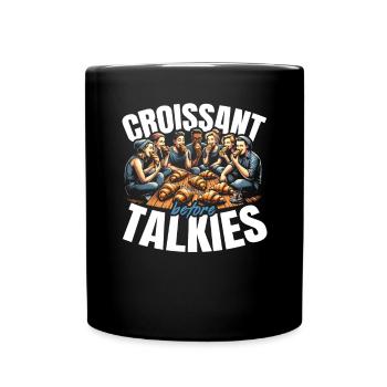 Croissant France Food Foodie Petit-déjeuner français - Mug uni - noir - Devant