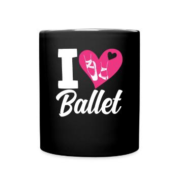 Süßes Ballerina Ballettänzerin Geschenk - Tasse einfarbig - Schwarz - Vorne