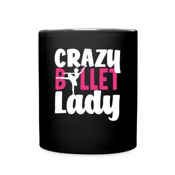 Süßes Ballerina Ballettänzerin Geschenk - Tasse einfarbig - Schwarz - Vorne