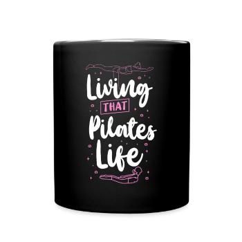 Pilates Instructor Teacher Living - Full Colour Mug - black - Front