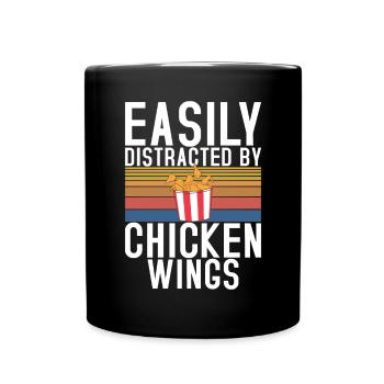 Chicken Wings Gifts - Tasse einfarbig - Schwarz - Vorne