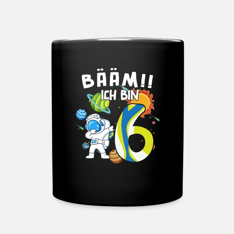 Bääm Ich bin 6 Astronaut - Tasse einfarbig - Schwarz