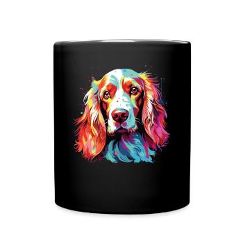 Wasserfarben Farbenfroher Irish Red and White - Tasse einfarbig - Schwarz - Vorne