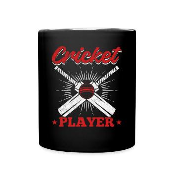 Joueur de cricket jouant au cricket - Cricket Pla - Mug uni - noir - Devant