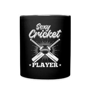 Sexy cricket Player - Tasse einfarbig - Schwarz - Vorne