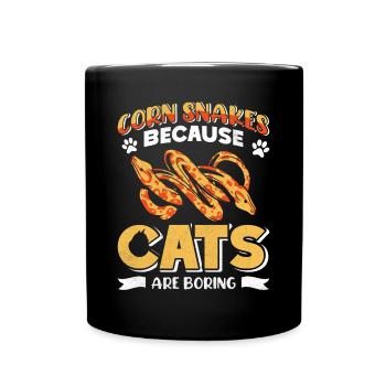 Serpent des blés Snake - Mug uni - noir - Devant