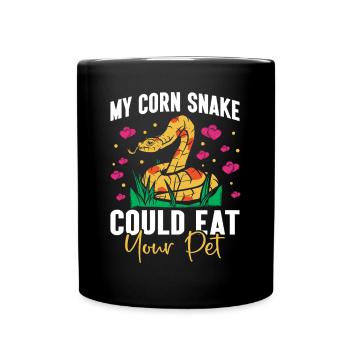 Serpent des blés Snake - Mug uni - noir - Devant