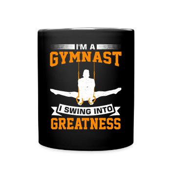 Ring Gymnastics Gymnastics - Full Colour Mug - black - Front