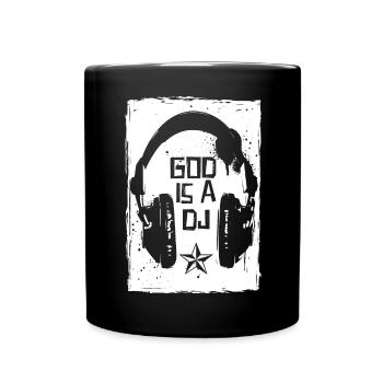 Dieu est un DJ - Mug uni - noir - Devant