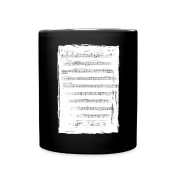 Sheet of music - Full Colour Mug - black - Front