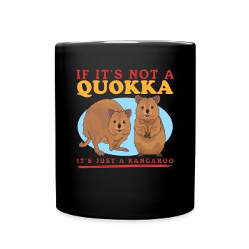 Quokka Kurzschwanzkängurus Quokkas Geschenk - Tasse einfarbig - Schwarz - Vorne