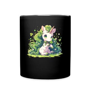 Licorne Saint-Patrick Licorne japonaise - Mug uni - noir - Devant
