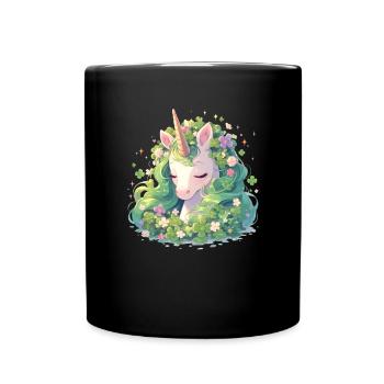 Licorne Saint-Patrick Licorne japonaise - Mug uni - noir - Devant