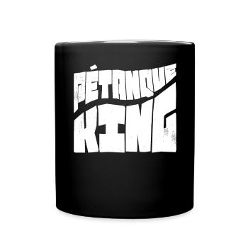 Pétanque King Kugeln für Bouler Boulespiel Boule - Tasse einfarbig - Schwarz - Vorne