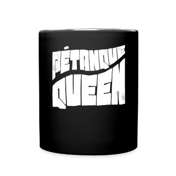 Pétanque Queen Kugeln für Bouler Boulespiel Boule - Tasse einfarbig - Schwarz - Vorne