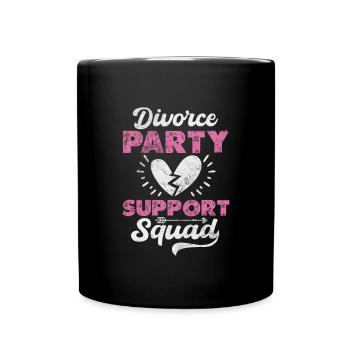 Scheidung - Tasse einfarbig - Schwarz - Vorne