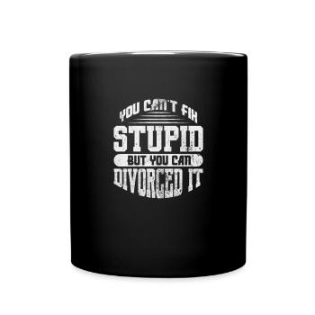 Scheidung - Tasse einfarbig - Schwarz - Vorne