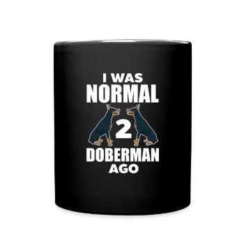 Doberman chien chiens cadeau pour animaux de compagnie - Mug uni - noir - Devant
