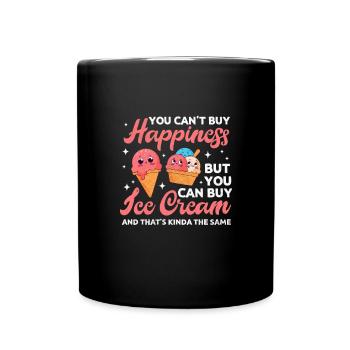 Eiscreme - Tasse einfarbig - Schwarz - Vorne