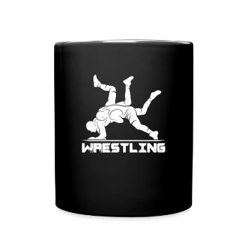 Wrestling Wrestler Fight Wrestling Ringer Gift - Full Colour Mug - black - Front