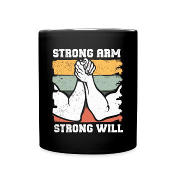 Arm Wrestling Armwrestling Arm Wrestler - Full Colour Mug - black - Front