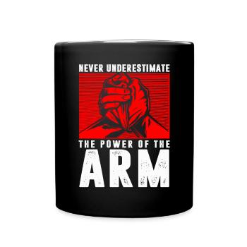 Arm Wrestling Armwrestling Arm Wrestler - Full Colour Mug - black - Front